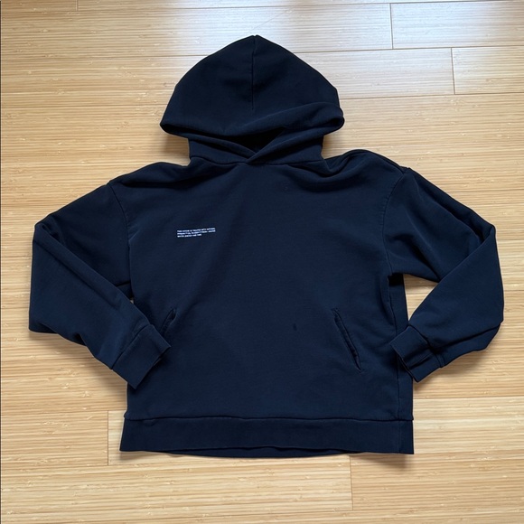 Pangaia lightweight cotton hoodie in black, size medium - Picture 3 of 13
